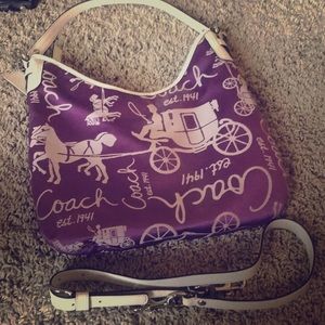 Purple coach bag